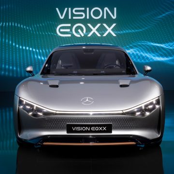 Frontansicht des Mercedes-Benz Vision EQXX