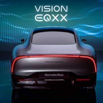 Heckansicht des Mercedes-Benz Vision EQXX