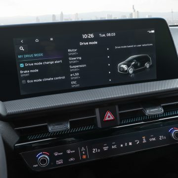 Fahrmodus-Bordcomputer-Menü des Kia EV6 GT