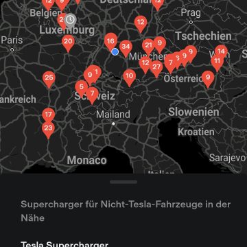Screenshot der Tesla App
