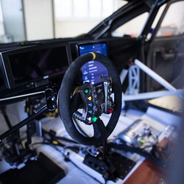 Cockpit des Ford Pro Electric Supervan.