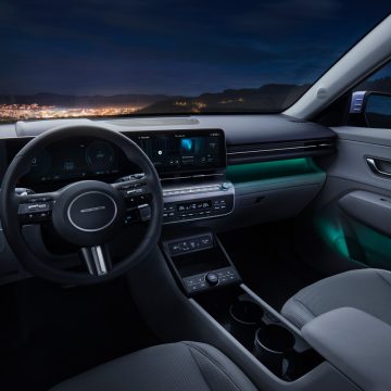 Ambientebeleuchtung im neuen Hyundai Kona Elektro.