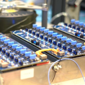 Detailbild der Elektronik des Bavertis-Batterieprototypen