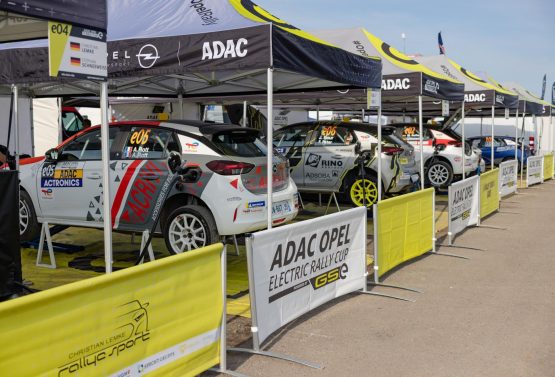 Fahrerlager des ADAC Opel Electric Rally Cup