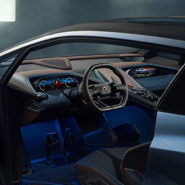 Blick in den Innenraum des Lamborghini Lanzador.
