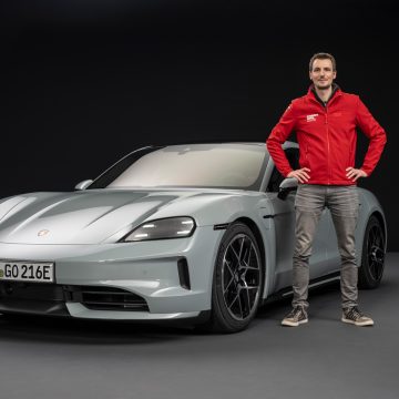 Porsche Taycan und EAM-Redakteur Marcus Zacher