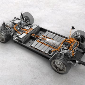 HV-Batterie und Hochvoltkomponenten des Porsche Taycan